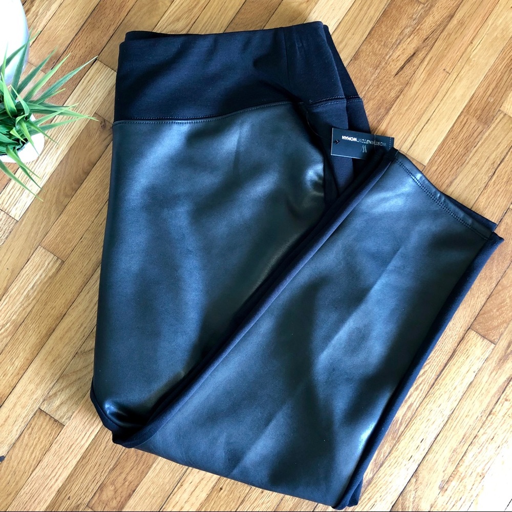 Black Faux Leather Street Legging Plus Size 3x NWT